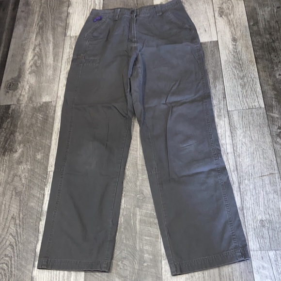 LL BEAN CARGO PANTS 8/M TALL Brown Distressed Hiking Camping - Picture 1 of 6